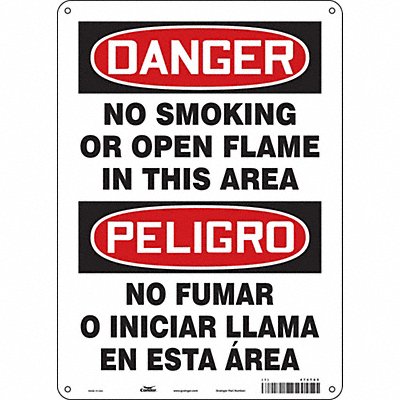 CONDOR 474T85 Safety Sign 14 in x 10 in Polyethylene