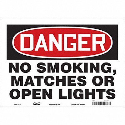 CONDOR 474U30 J6939 Safety Sign 10 inx14 in Vinyl