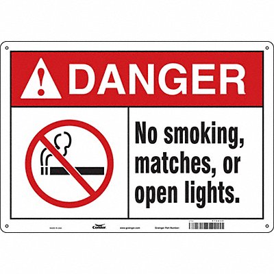 CONDOR 474U39 Safety Sign 14 in x 20 in Polyethylene