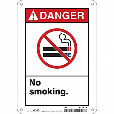 CONDOR 474U49 Safety Sign 10 in x 7 in Aluminum
