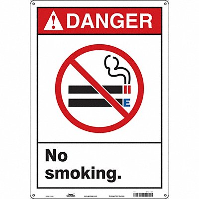 CONDOR 474U51 Safety Sign 14 inx20 in Aluminum