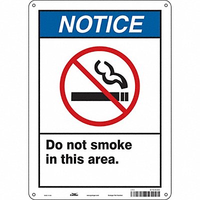 CONDOR 474V08 Safety Sign 14 inx10 in Polyethylene