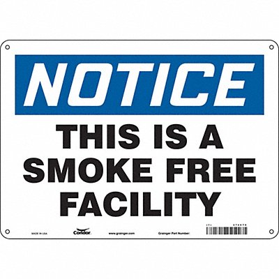 CONDOR 474V70 Safety Sign 10 in x 14 in Aluminum