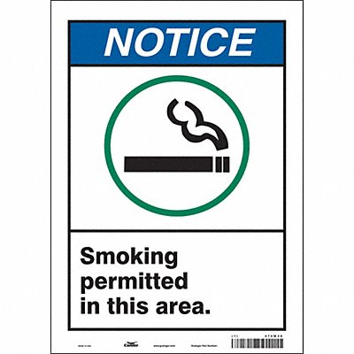 CONDOR 474W32 Safety Sign 14 in x 10 in Vinyl