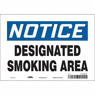 CONDOR 474W44 Safety Sign 7 in x 10 in Vinyl