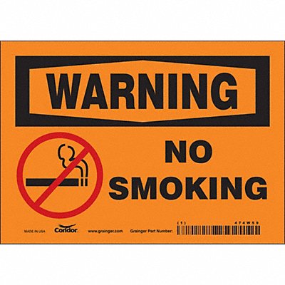 CONDOR 474W59 Safety Sign 5 inx7 in Vinyl