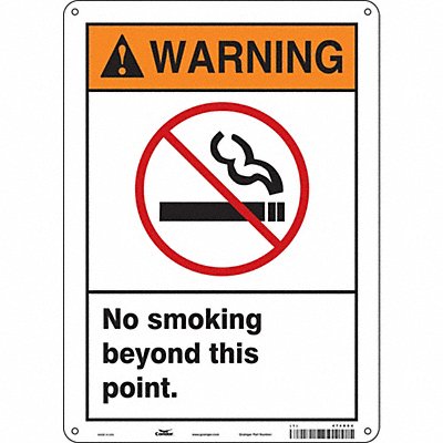 CONDOR 474X04 Safety Sign 14 inx10 in Aluminum