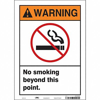CONDOR 474X08 Safety Sign 14 in x 10 in Vinyl