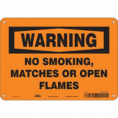 CONDOR 474X33 Safety Sign 7 inx10 in Polyethylene
