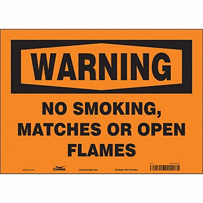 CONDOR 474X38 Safety Sign 10 inx14 in Vinyl