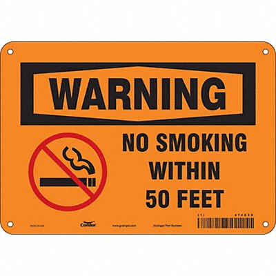 CONDOR 474X39 Safety Sign 7 in x 10 in Aluminum