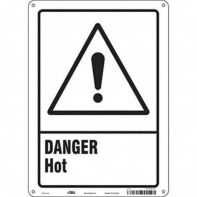 CONDOR 474X67 Safety Sign 14 in x 10 in Polyethylene