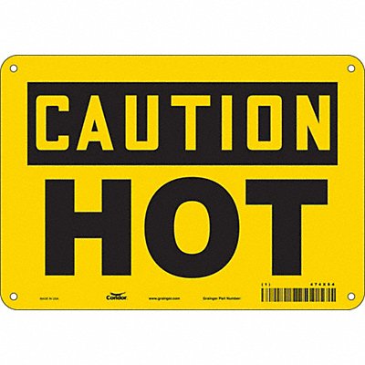 CONDOR 474X84 Danger Sign 7 in x 10 in Aluminum