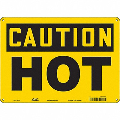 CONDOR 474X89 Safety Sign 10 inx14 in Polyethylene
