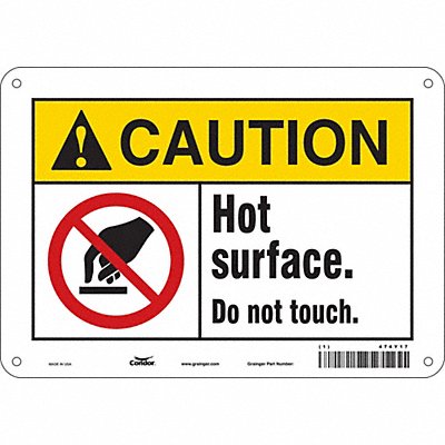 CONDOR 474Y17 Danger Sign 7 in x 10 in Aluminum