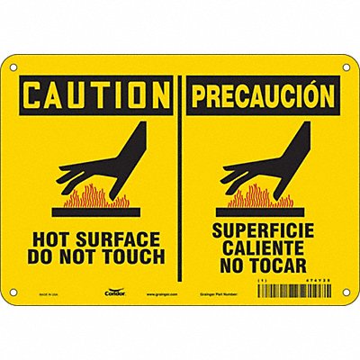 CONDOR 474Y25 Safety Sign 7 inx10 in Polyethylene