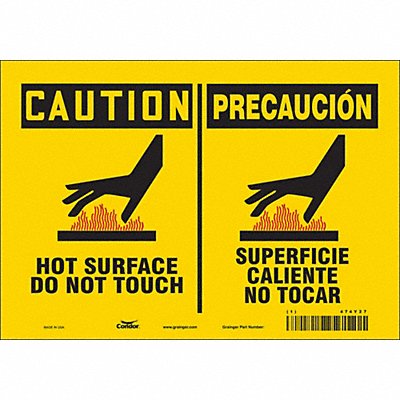 CONDOR 474Y27 Safety Sign 7 inx10 in Vinyl