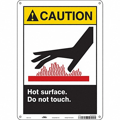 CONDOR 474Y32 Safety Sign 14 in x 10 in Polyethylene