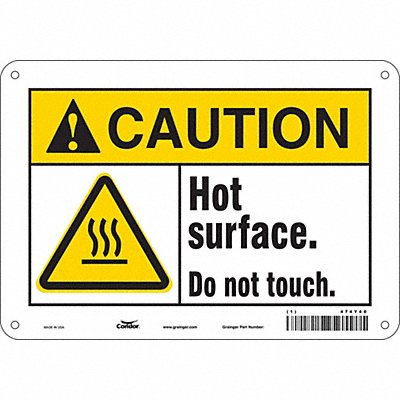 CONDOR 474Y40 Safety Sign 7 inx10 in Vinyl