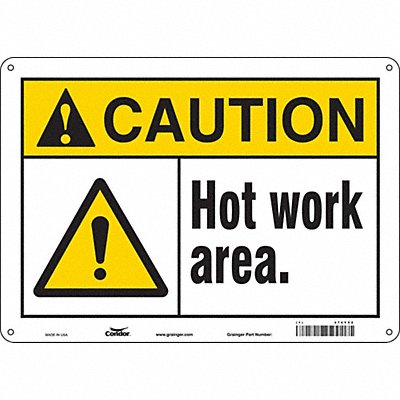 CONDOR 474Y52 Safety Sign 10 inx14 in Polyethylene