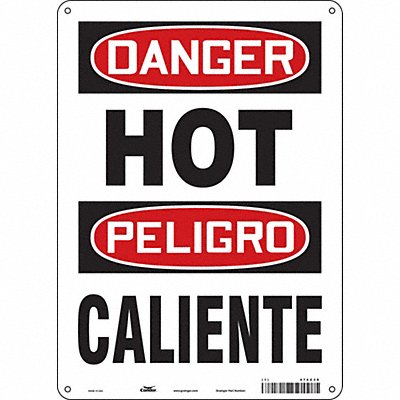 CONDOR 474Z30 Safety Sign 14 in x 10 in Aluminum