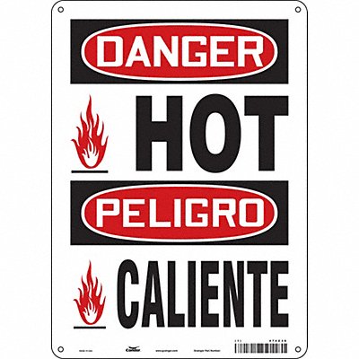 CONDOR 474Z36 Safety Sign 14 in x 10 in Aluminum