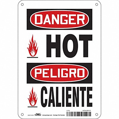 CONDOR 474Z37 Safety Sign 10 inx7 in Polyethylene