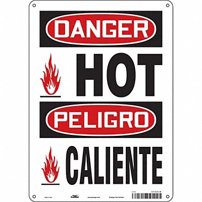 CONDOR 474Z38 Safety Sign 14 in x 10 in Polyethylene