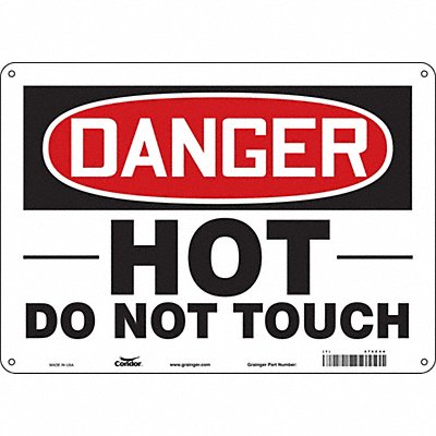 CONDOR 474Z44 Safety Sign 10 in x 14 in Polyethylene
