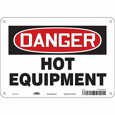 CONDOR 474Z49 Safety Sign 7 inx10 in Polyethylene