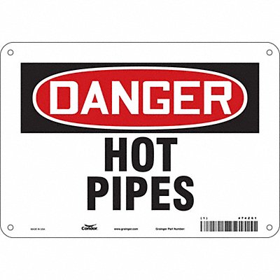 CONDOR 474Z61 Safety Sign 7 inx10 in Polyethylene