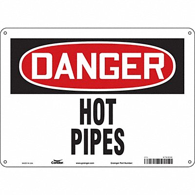 CONDOR 474Z62 Safety Sign 10 in x 14 in Polyethylene