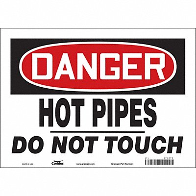 CONDOR 474Z70 Safety Sign 10 in x 14 in Vinyl