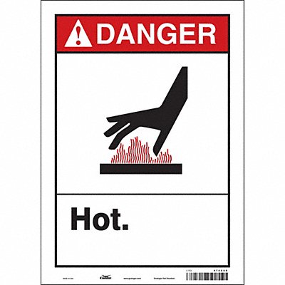 CONDOR 474Z90 Safety Sign 14 inx10 in Vinyl