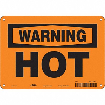 CONDOR 475A06 Danger Sign 7 in x 10 in Aluminum