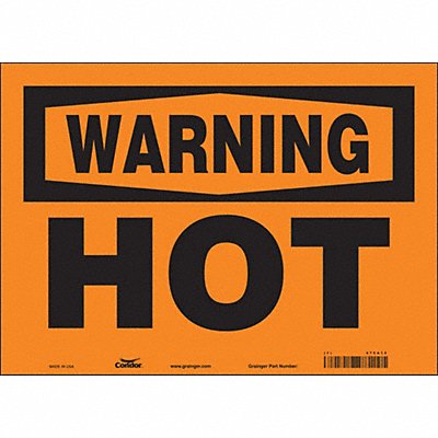 CONDOR 475A12 Safety Sign 10 in x 14 in Vinyl