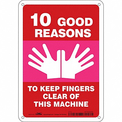 CONDOR 475A50 Safety Sign 10 inx7 in Aluminum