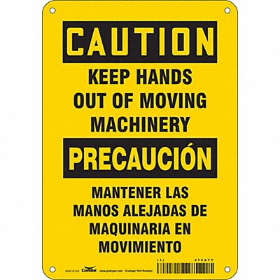 CONDOR 475A77 Safety Sign 10 inx7 in Aluminum