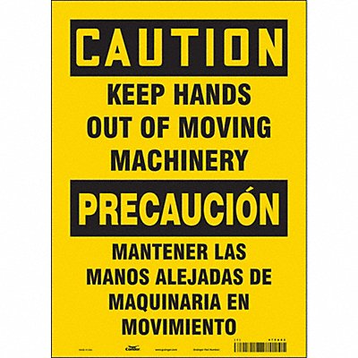 CONDOR 475A82 Safety Sign 14 inx10 in Vinyl