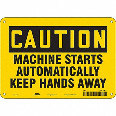 CONDOR 475A83 Safety Sign 7 in x 10 in Aluminum