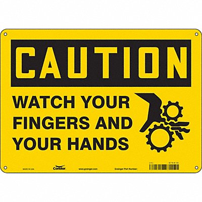 CONDOR 475C16 Safety Sign 10 inx14 in Polyethylene