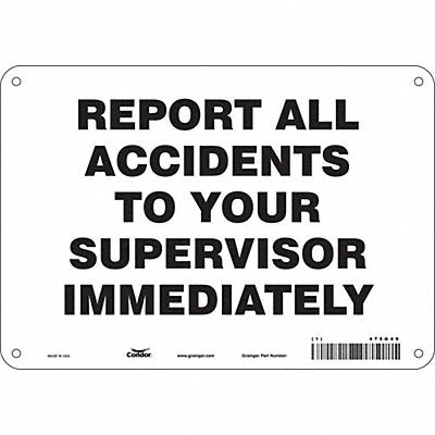 CONDOR 475G49 K0134 Safety Sign 7 inx10 in Polyethylene