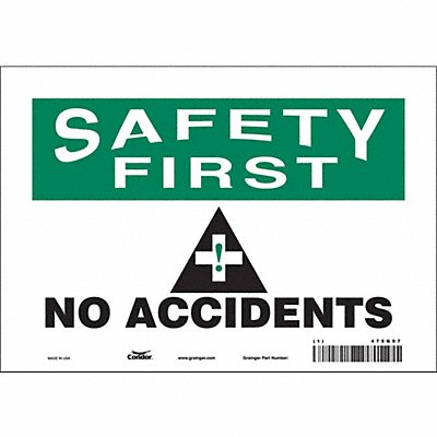 CONDOR 475G97 Safety Sign 7 inx10 in Vinyl