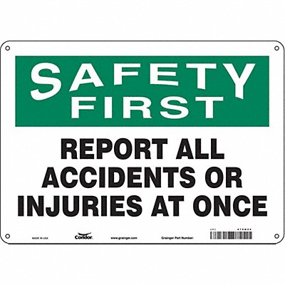 CONDOR 475H34 K0174 Safety Sign 10 inx14 in Polyethylene