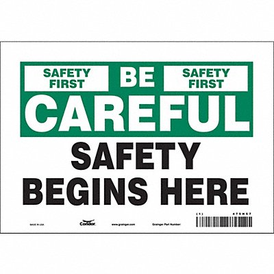 CONDOR 475H57 K0178 Safety Sign 7 inx10 in Vinyl