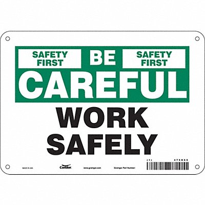 CONDOR 475H65 Safety Sign 7 in x 10 in Aluminum