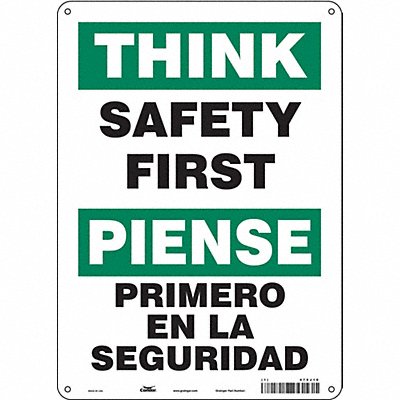 CONDOR 475J10 Safety Sign 14 inx10 in Aluminum