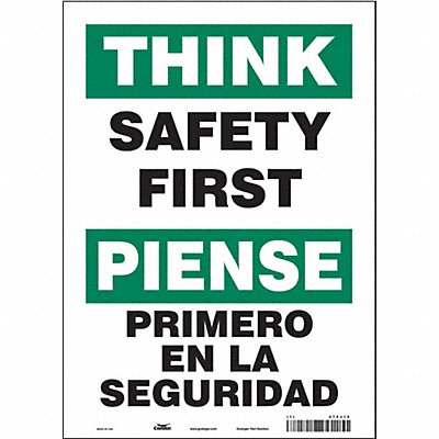 CONDOR 475J12 Safety Sign 14 inx10 in Vinyl