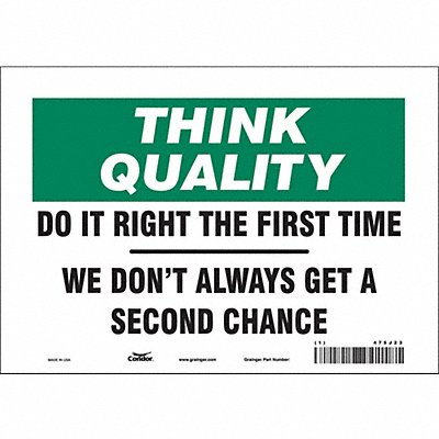 CONDOR 475J23 Safety Sign 7 inx10 in Vinyl
