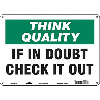 CONDOR 475J28 Safety Sign 10 inx14 in Polyethylene